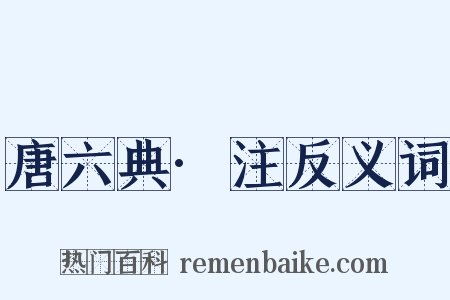 唐六典·注反义词是什么意思的图片